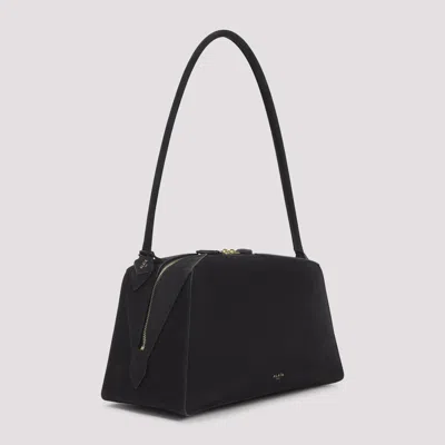 Alaïa Le Bouledogue Bowling Shoulder Bag In Nubuck Leather In Black