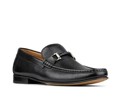Donald Pliner Danner Tumbled Leather Loafer In Black