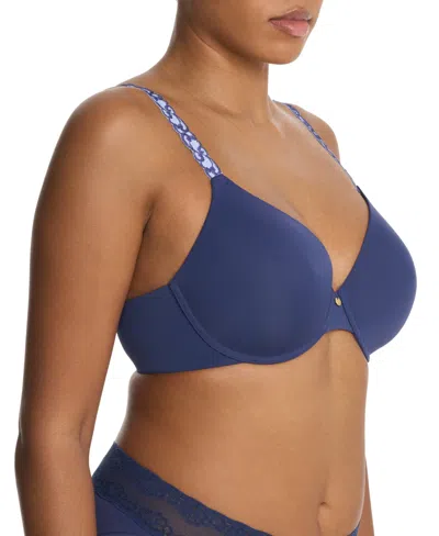 Natori Pure Luxe Underwire T-shirt Bra In Blue