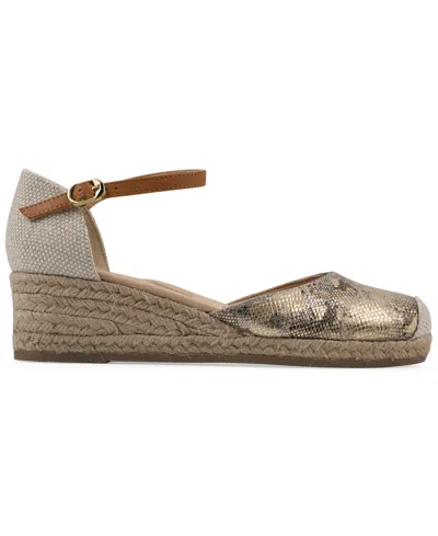 White Mountain Maintain Espadrille Wedge Pump In Gray