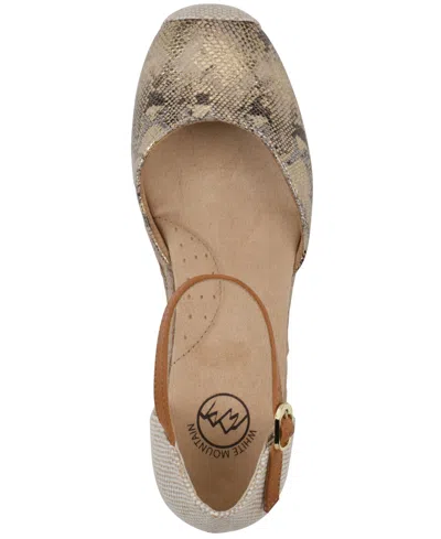 White Mountain Maintain Espadrille Wedge Pump In Gray