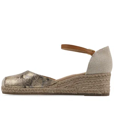 White Mountain Maintain Espadrille Wedge Pump In Gray