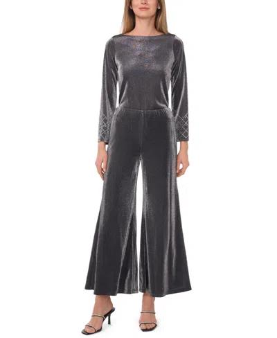 Msk Petite Wide Leg Pull-on Pants In Multi