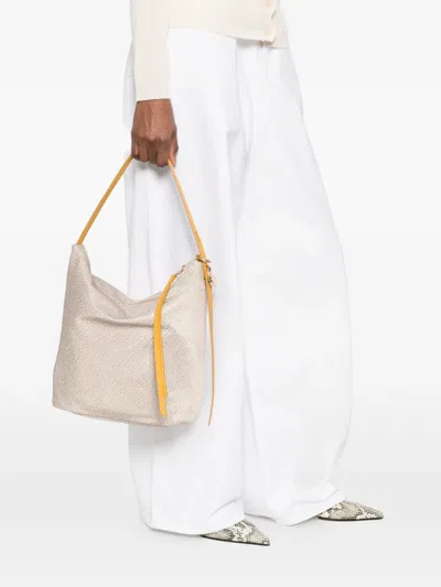 Borbonese Patterned Shoulder Bag In Neutral