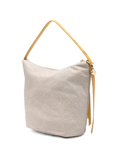 Borbonese Patterned Shoulder Bag In Neutral