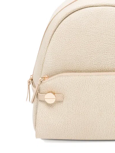 Borbonese Medium Top-handle Backpack In Neutral