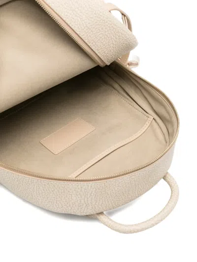 Borbonese Medium Top-handle Backpack In Neutral