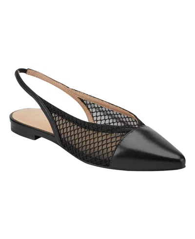 Marc Fisher Ltd Davin Pointed Toe Slingback Flat In Black