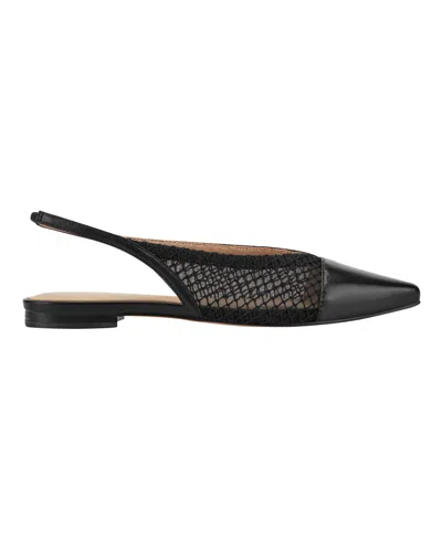 Marc Fisher Ltd Davin Pointed Toe Slingback Flat In Black