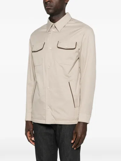 Canali Patch-pocket Jacket In Neutral