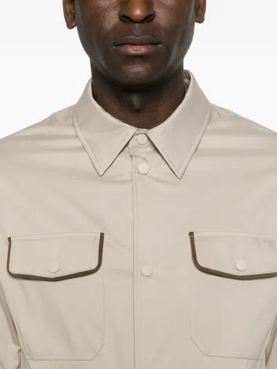 Canali Patch-pocket Jacket In Neutral