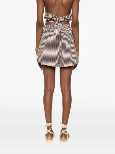 Alemais Sirocco Embroidered Short In Brown
