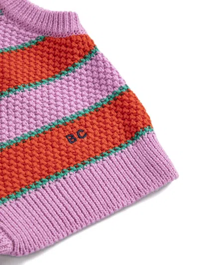 Bobo Choses Striped Button Vest In Multi