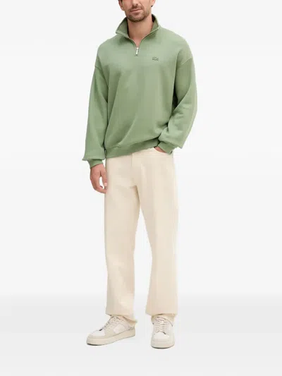 Lacoste Zip-up Sweatshirt In Green