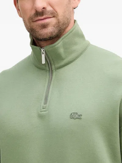 Lacoste Zip-up Sweatshirt In Green
