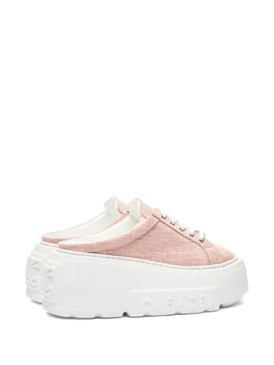 Casadei Pink Heeled Mules In Pink