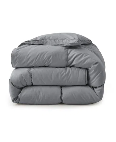Unikome 360 Thread Count Extra Warmth White Goose Feather & Down Comforter In Gray