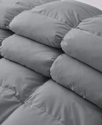 Unikome 360 Thread Count Extra Warmth White Goose Feather & Down Comforter In Gray