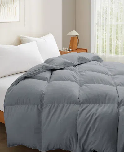 Unikome 360 Thread Count Extra Warmth White Goose Feather & Down Comforter In Gray