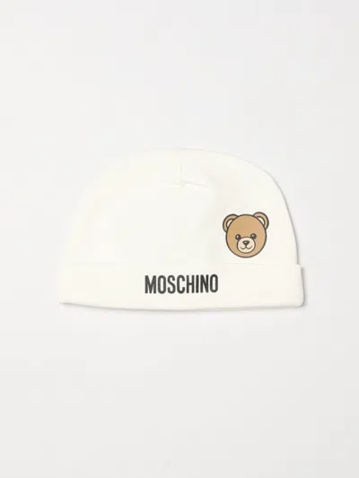 Moschino Classic Cotton Mini Hat For Kids In White