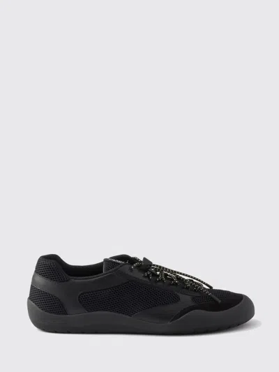 Prada Speedrock Leather And Mesh Fabric Sneakers Shoes In Black