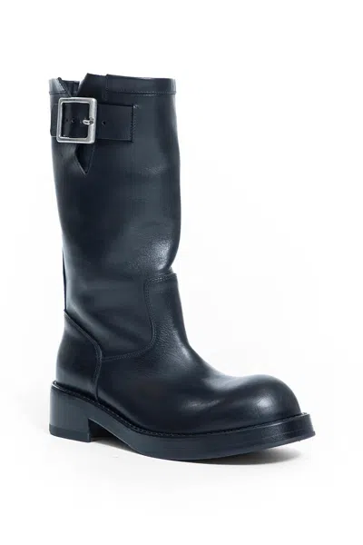 Ann Demeulemeester Neldor Engineer Boots In Black