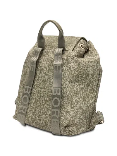Borbonese Medium Eco Backpack In Green