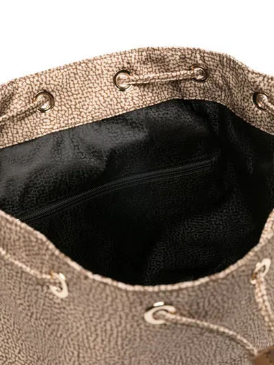 Borbonese Medium Eco Backpack In Neutral