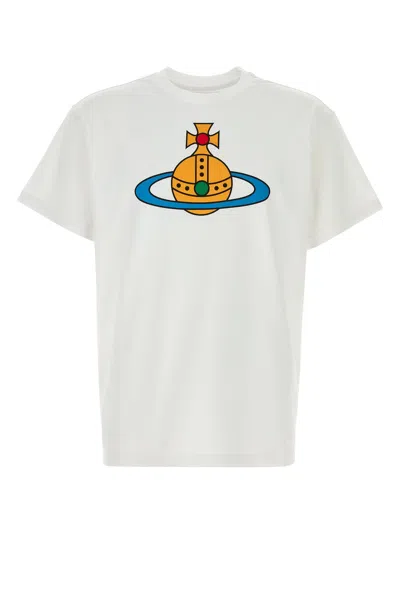 Vivienne Westwood Crew Neck Graphic Print Short Sleeve T-shirt In White