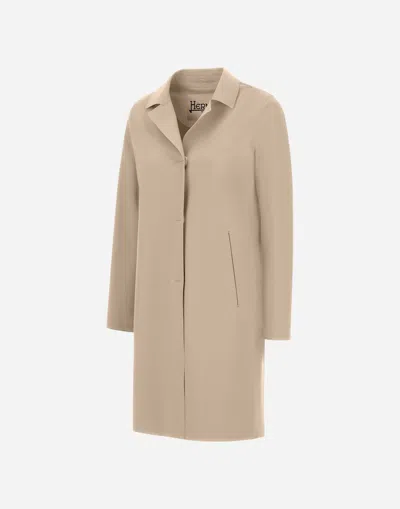 Herno Coat In First-act Pef In Brown