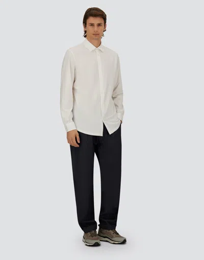 Herno Long Sleeved Button-fastened Shirt In White
