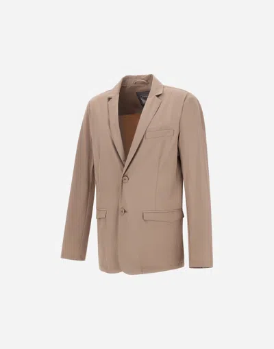 Herno Quilted Single-breasted Blazer In Brown