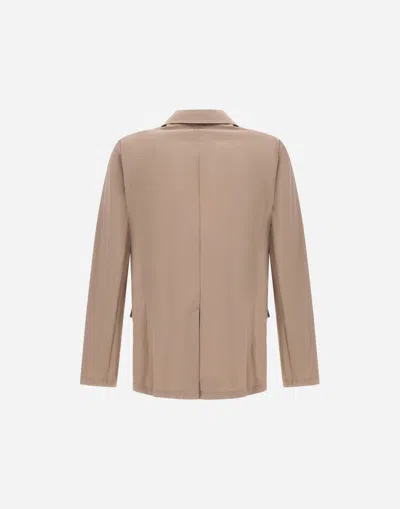 Herno Quilted Single-breasted Blazer In Brown
