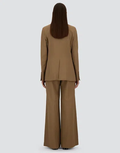 Herno Sequin Embellished Wide Leg Trousers In Brown