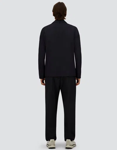 Herno Navy Blue Cotton Trench Coat In Blue