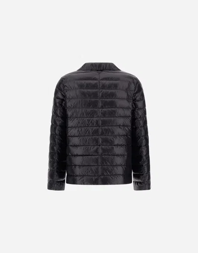 Herno Long-sleeved Down Jacket In Blue