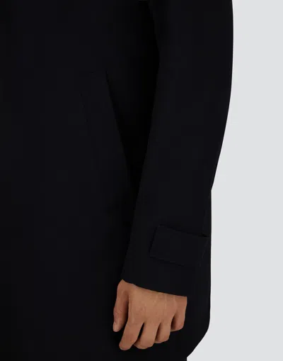 Herno Point-collar Single-breasted Coat In Blue