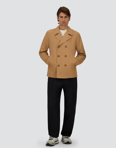 Herno Double-breasted Jacket In Brown