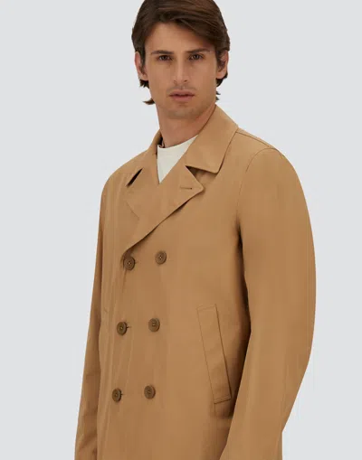 Herno Double-breasted Jacket In Brown