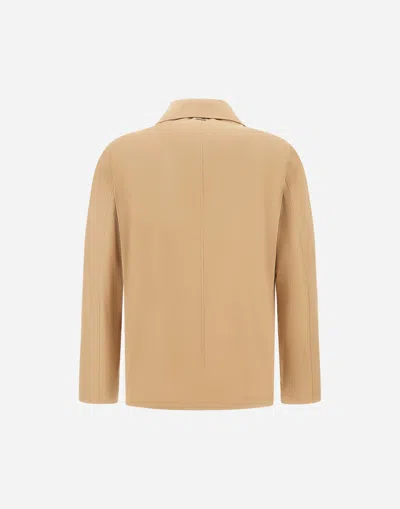 Herno Double-breasted Jacket In Brown