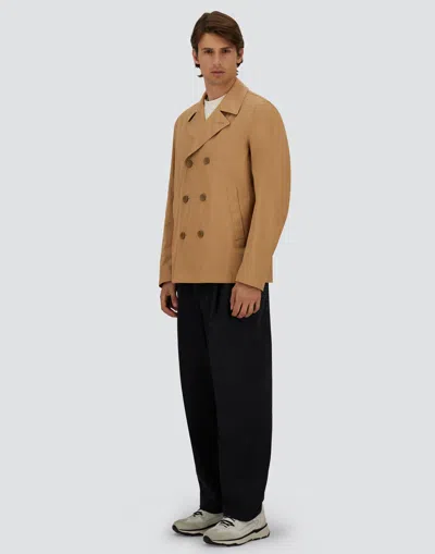 Herno Double-breasted Jacket In Brown