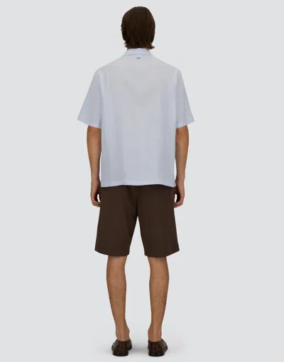 Herno Shorts In Seer-crease In Brown