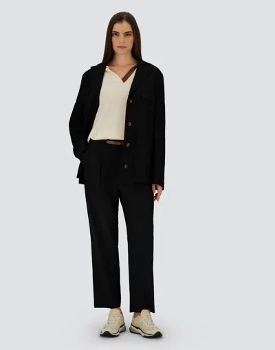 Herno Jacket In Fluid Wool In Black