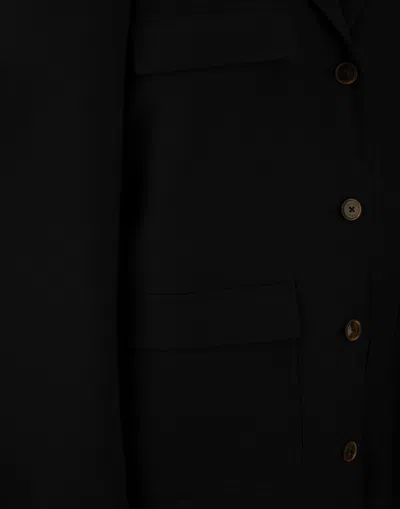 Herno Jacket In Fluid Wool In Black