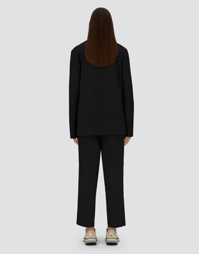 Herno Jacket In Fluid Wool In Black