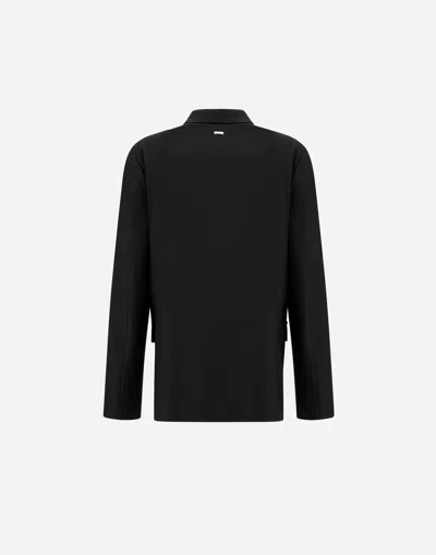 Herno Jacket In Fluid Wool In Black