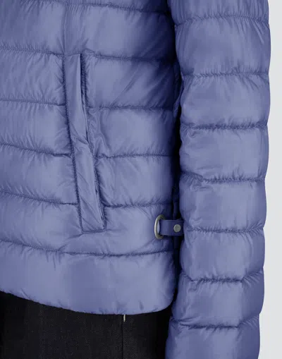 Herno Quilted Hooded Drawstring Puffer Jacket In Blue