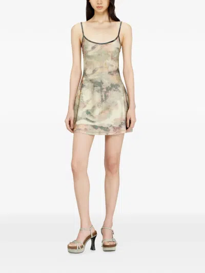 Diesel D-loop Crystal-embellishment Mini Dress In Multi