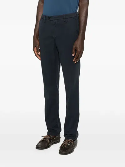 Canali Front-button Trousers In Blue