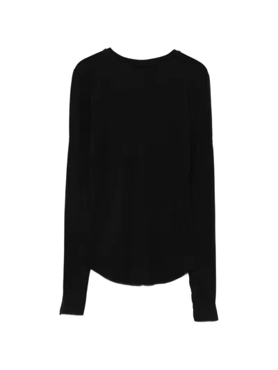 Thom Krom Long Sleeves T-shirt In Black